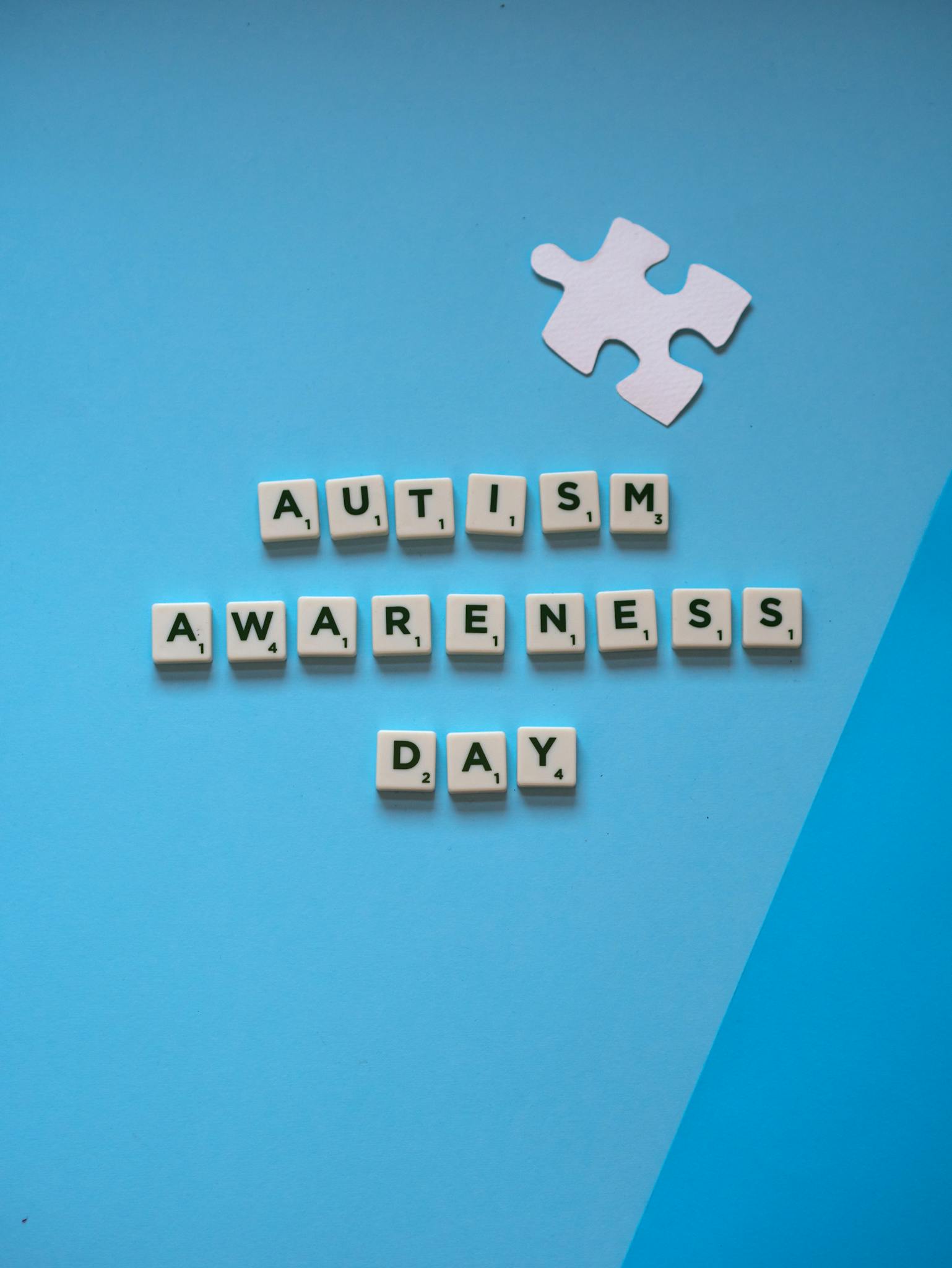 Creative Still Life Composition Highlighting Autism Awareness